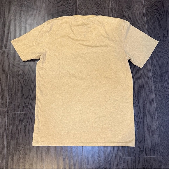 Prana T Shirt Mens Large Slow And Steady Sloth Poly Blend Yellow Graphic Print - Picture 2 of 6